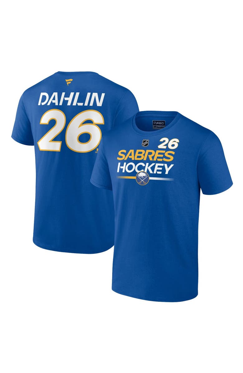 FANATICS Men's Fanatics Branded Rasmus Dahlin Royal Buffalo Sabres Authentic Pro Prime Name & Number T-Shirt, Alternate, color, 