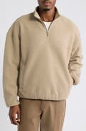 BP. Faux Shearling Quarter Zip Pullover