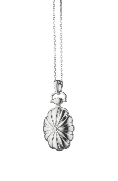 Petite Sunburst Locket Necklace