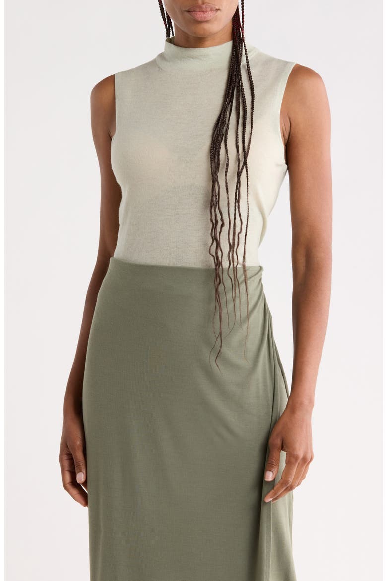 Sleeveless Wool Sweater, Main, color, JADE WATER