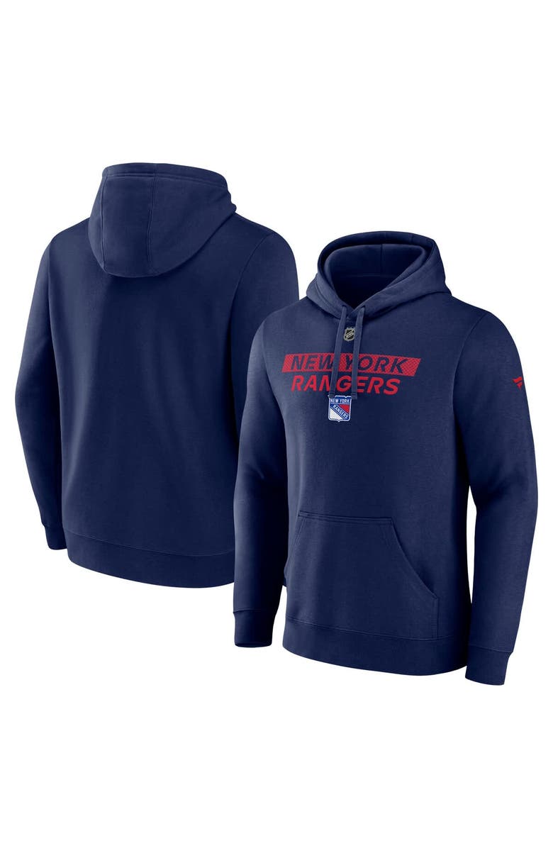 FANATICS Men's Fanatics Navy New York Rangers Authentic Pro Core Primary Fleece Pullover Hoodie, Main, color, Navy