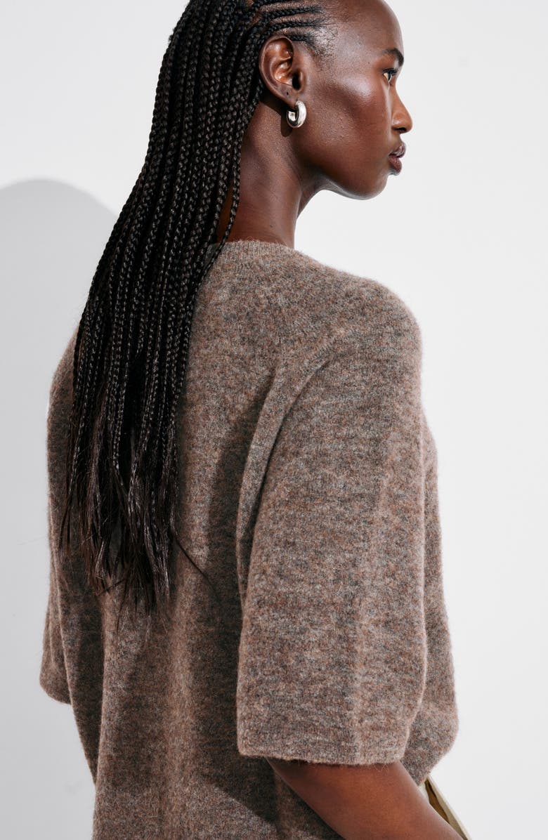 & Other Stories Crewneck Sweater, Alternate, color, Mole Dark