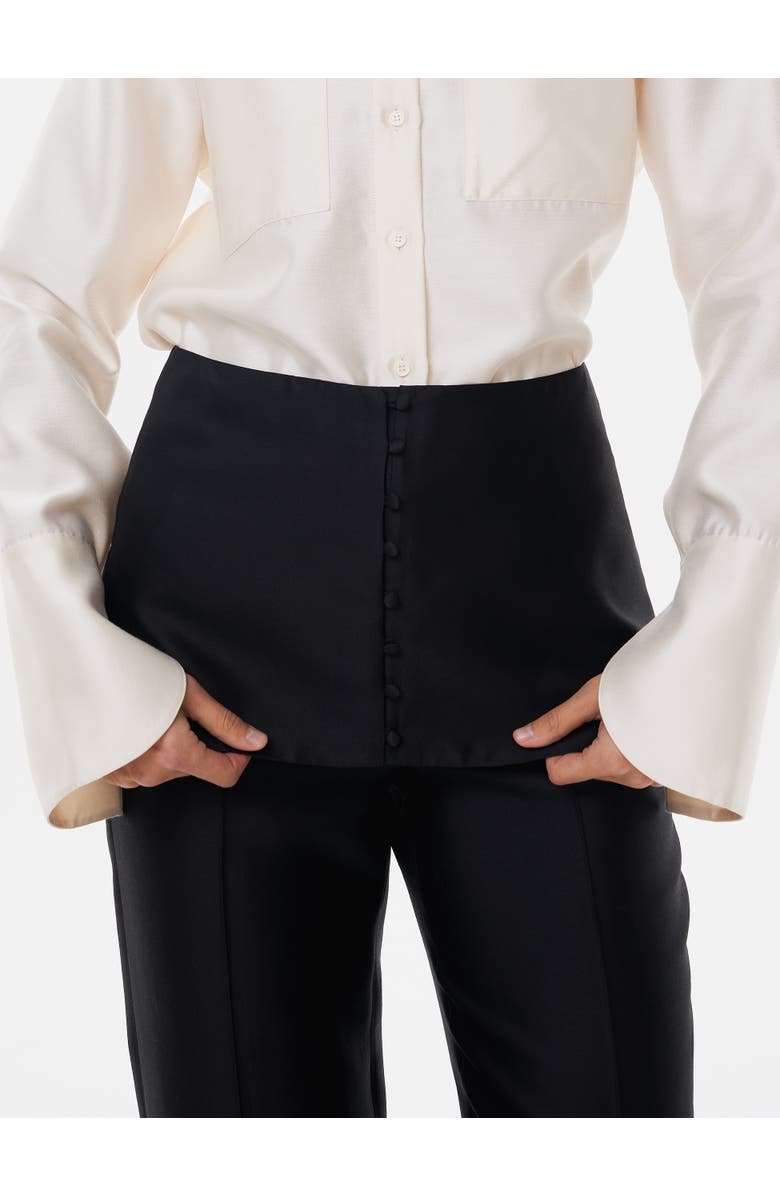 Alas Silk-wool Mini Skirt, Main, color, Black