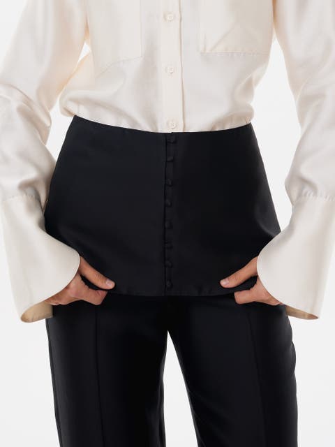 Silk-wool Mini Skirt