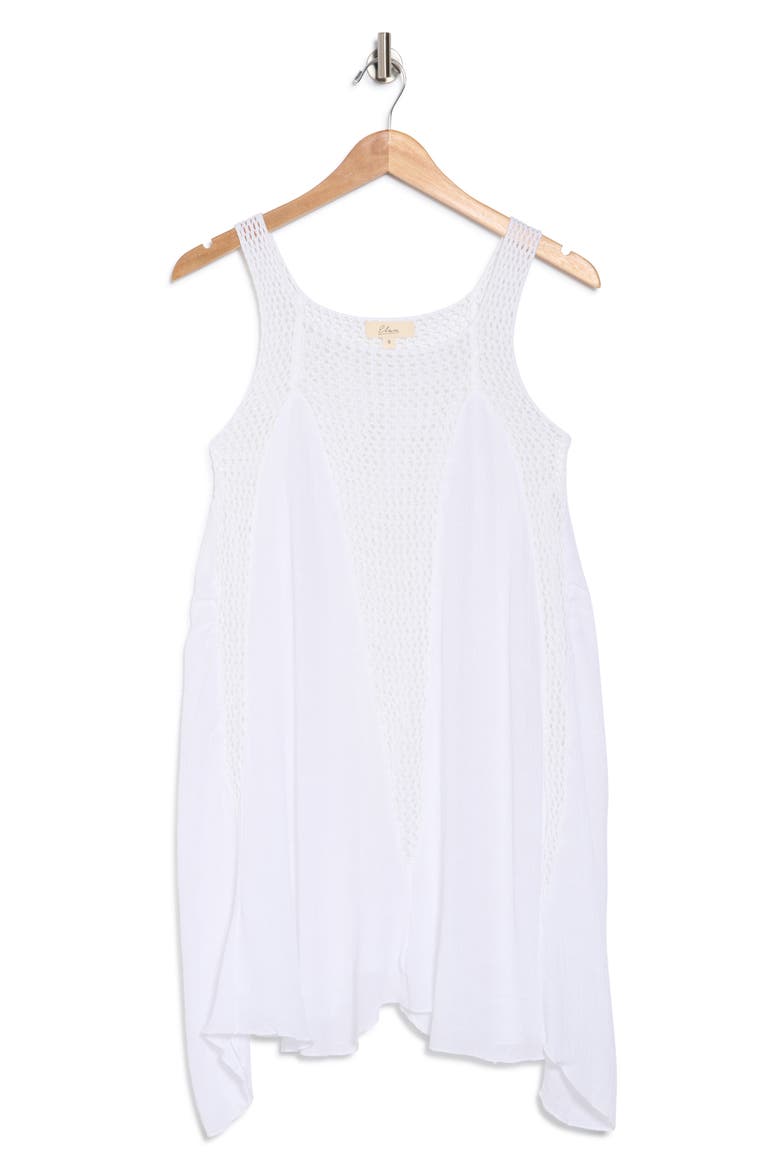 Sleeveless Knit Cover-Up Dress, Alternate, color, WHITE