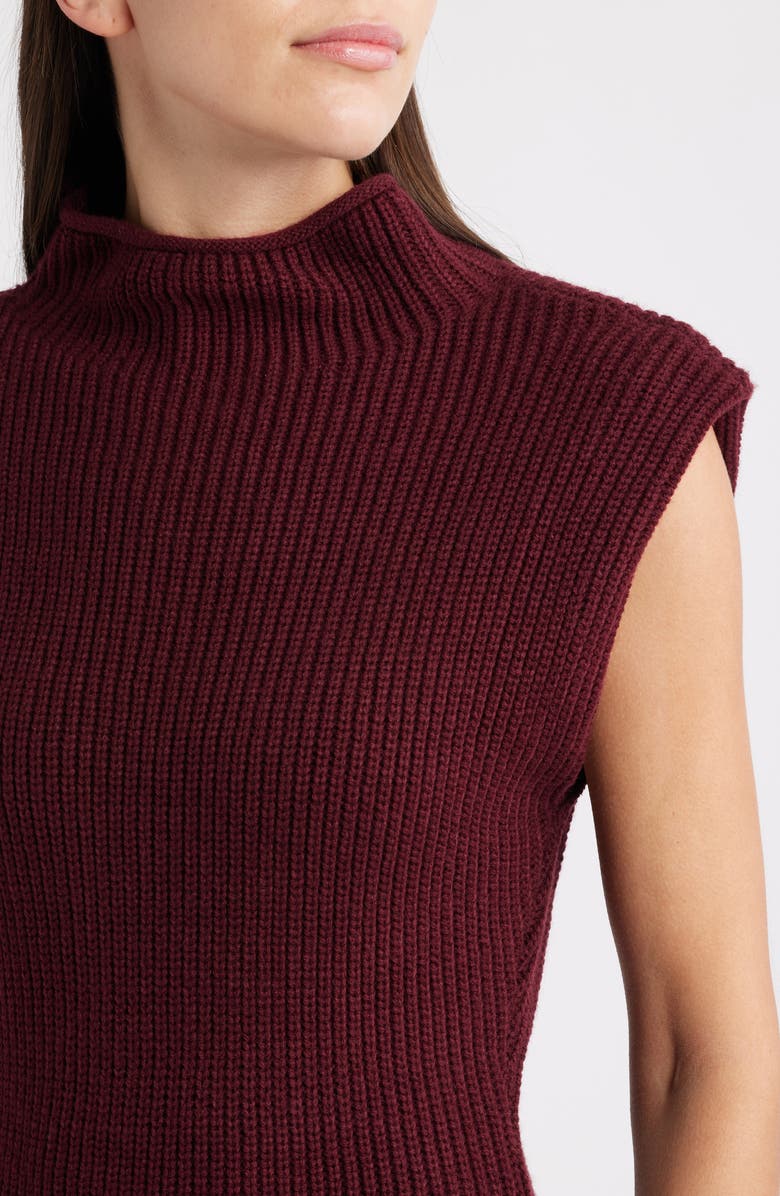 En Saison Nathalia Rib Sweater Dress, Alternate, color, Burgundy