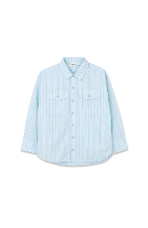 Kids Long-Sleeved Shirt In Cotton