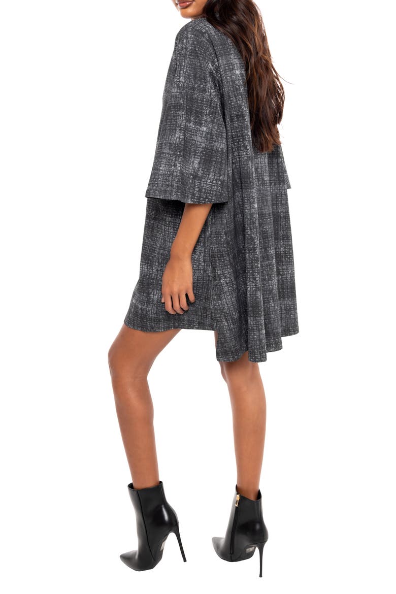Scratch High-Low Shift Dress, Alternate, color, CHARCOAL