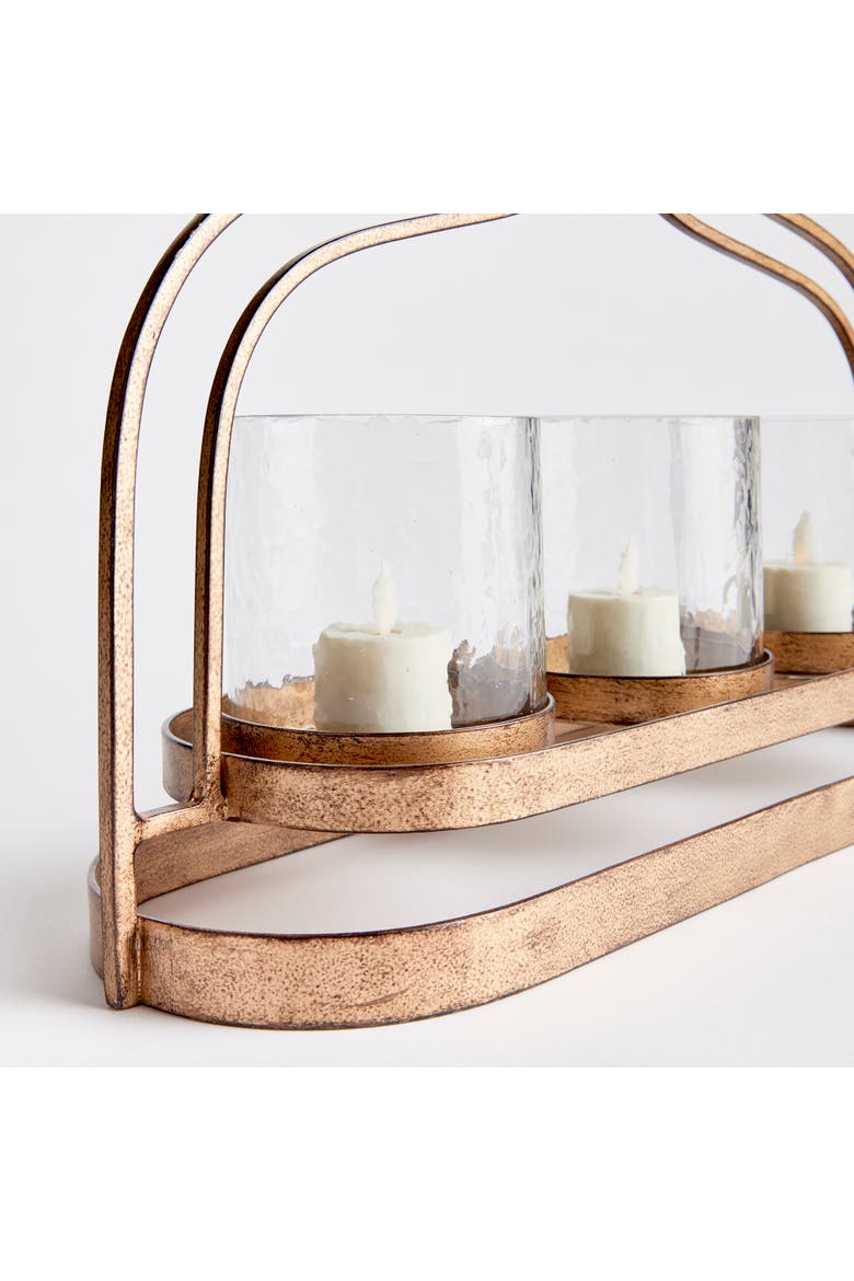 Amara 3-Candle Hurricane, Alternate, color, Gold