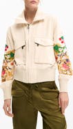 Desigual Embroidered Sleeve Detail Jacket