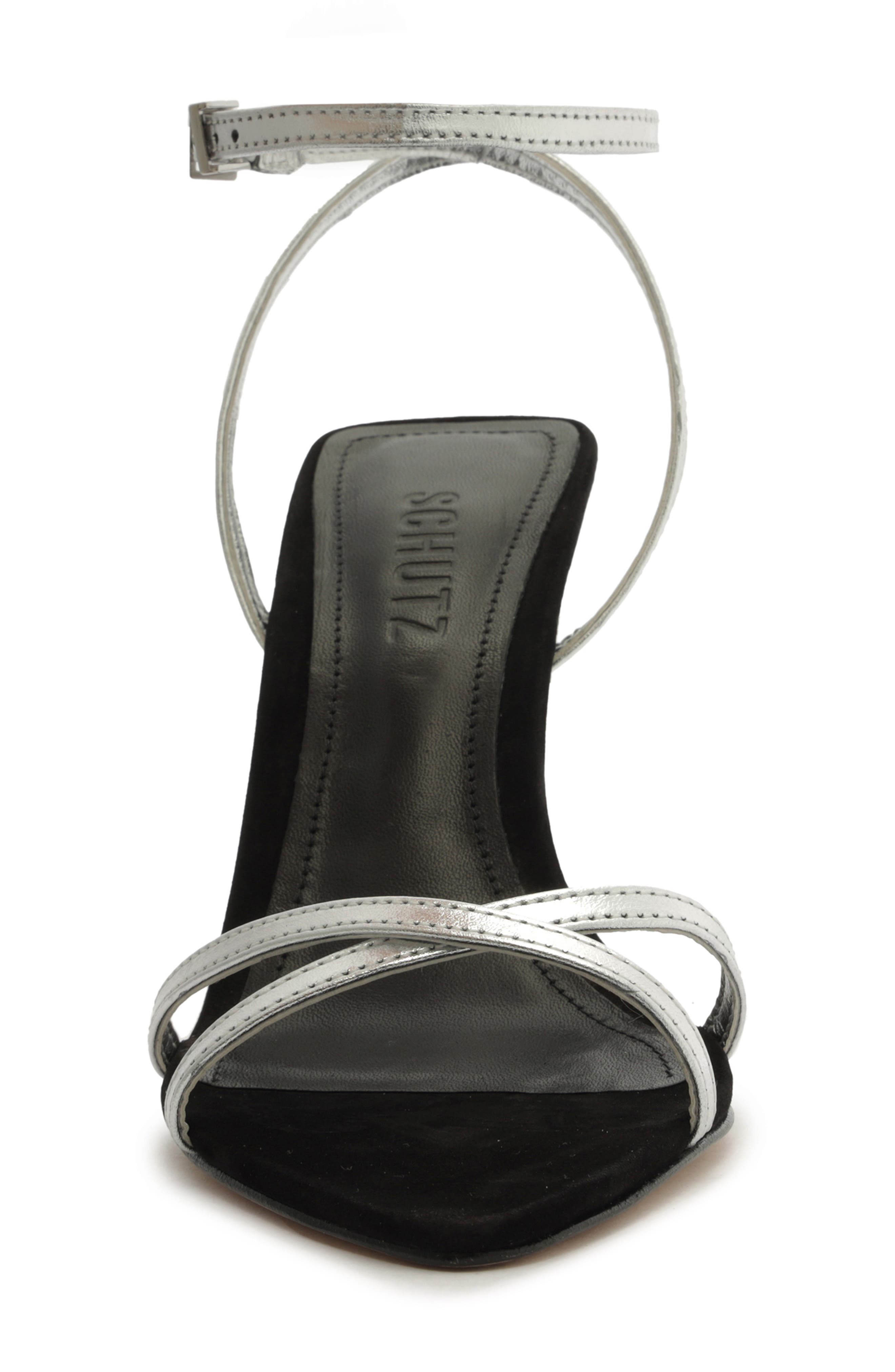 Claudia Ankle Strap Sandal, Alternate, color, PRATA