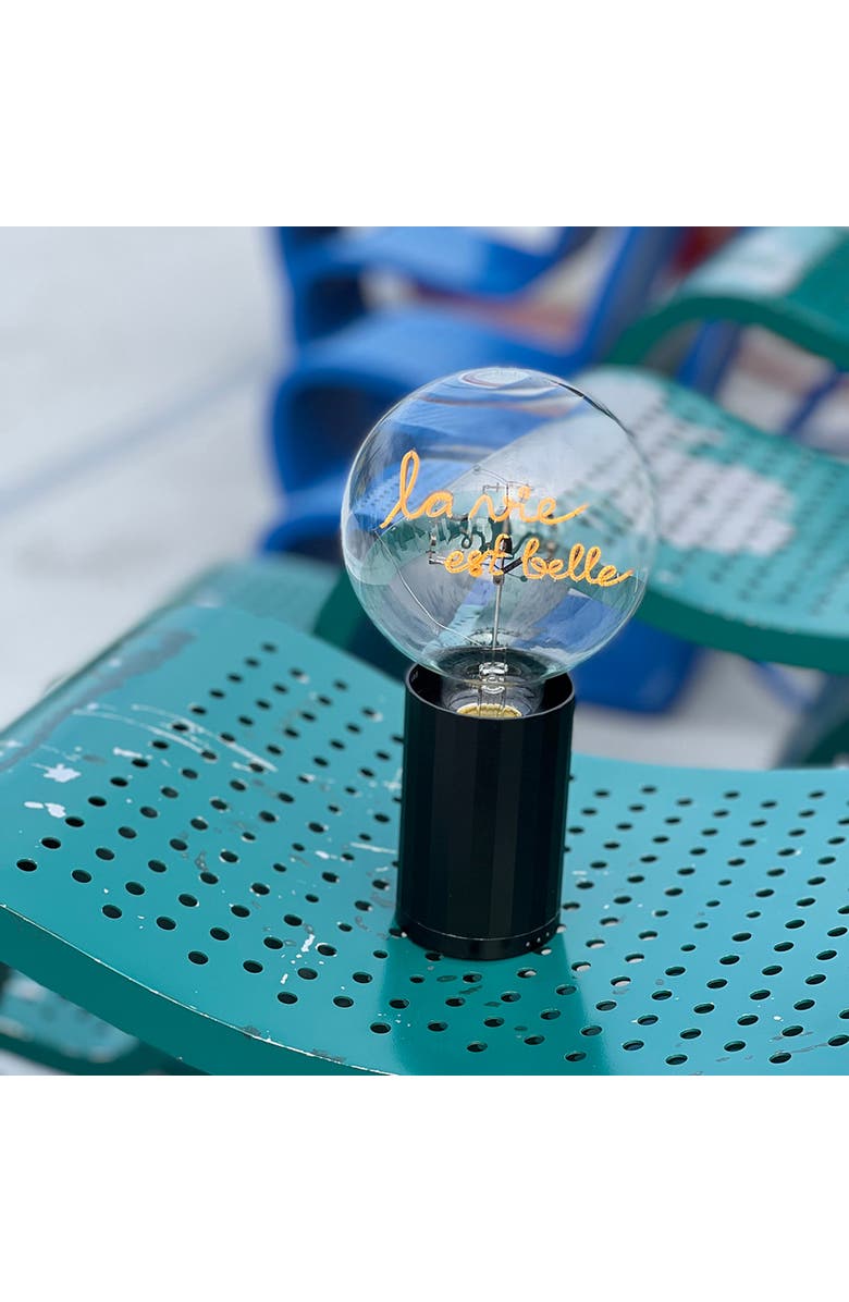 MITB La Vie Est Belle Portable Table Lamp, Alternate, color, Black