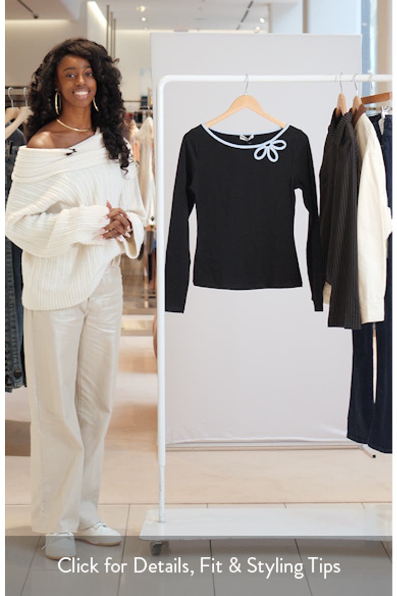 Floral Cutout Long Sleeve Top video