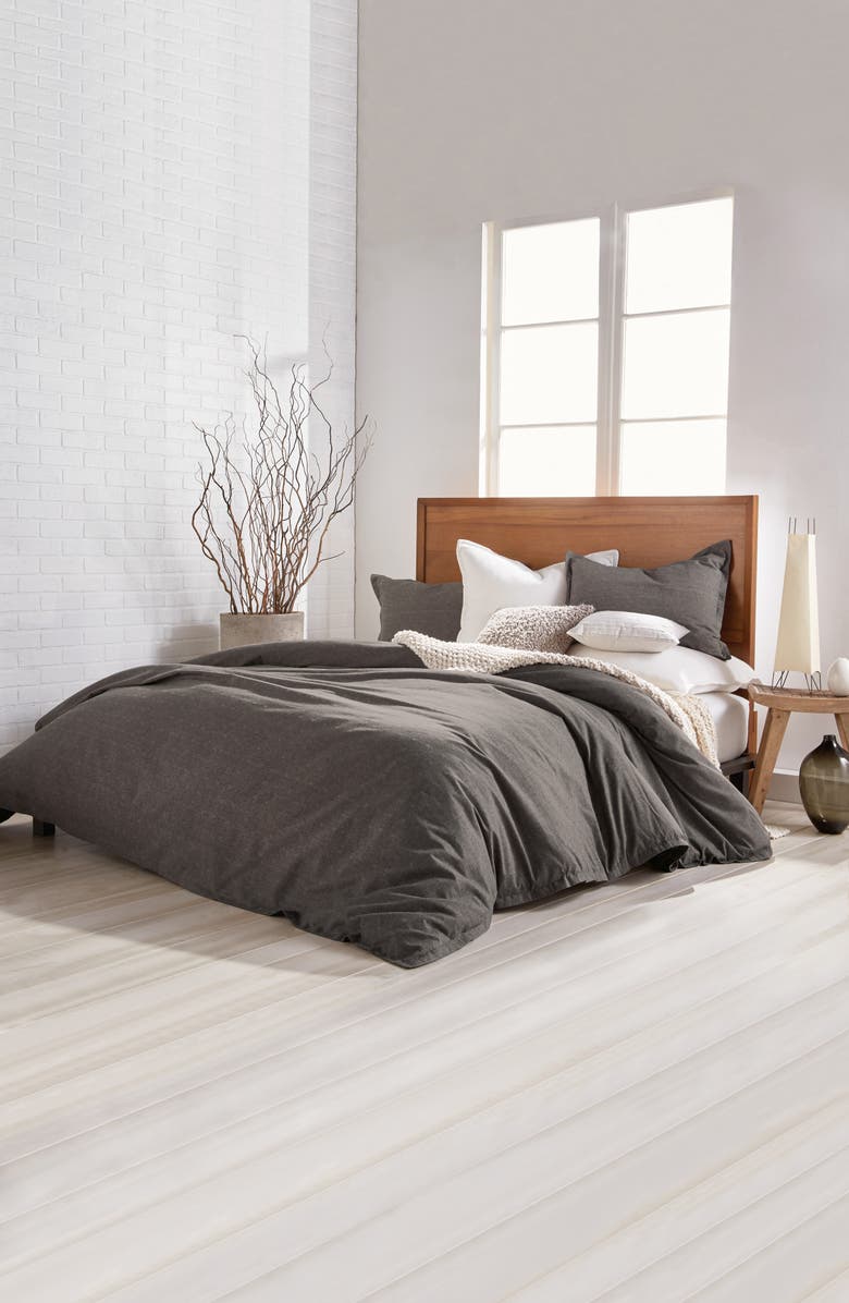DKNY Pure Flannel Duvet Cover, Main, color, 