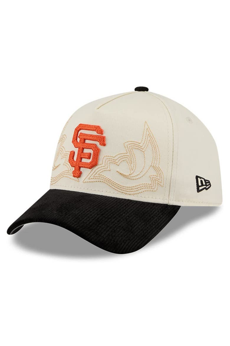 Men's New Era Stone San Francisco Giants Western Stitch 9FORTY A-Frame Adjustable Hat, Main, color, Stone