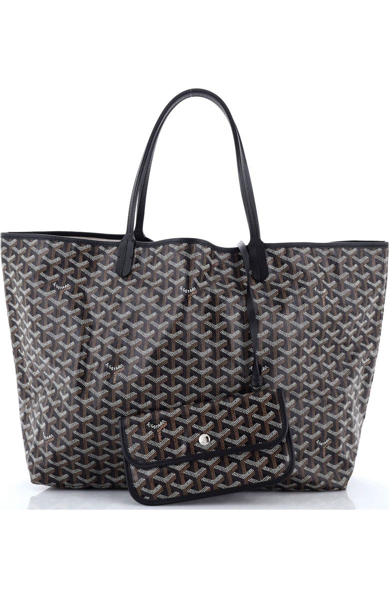 Pre-Owned Goyard Saint Louis Tote Coated Canvas GM, Alternate, color, Black