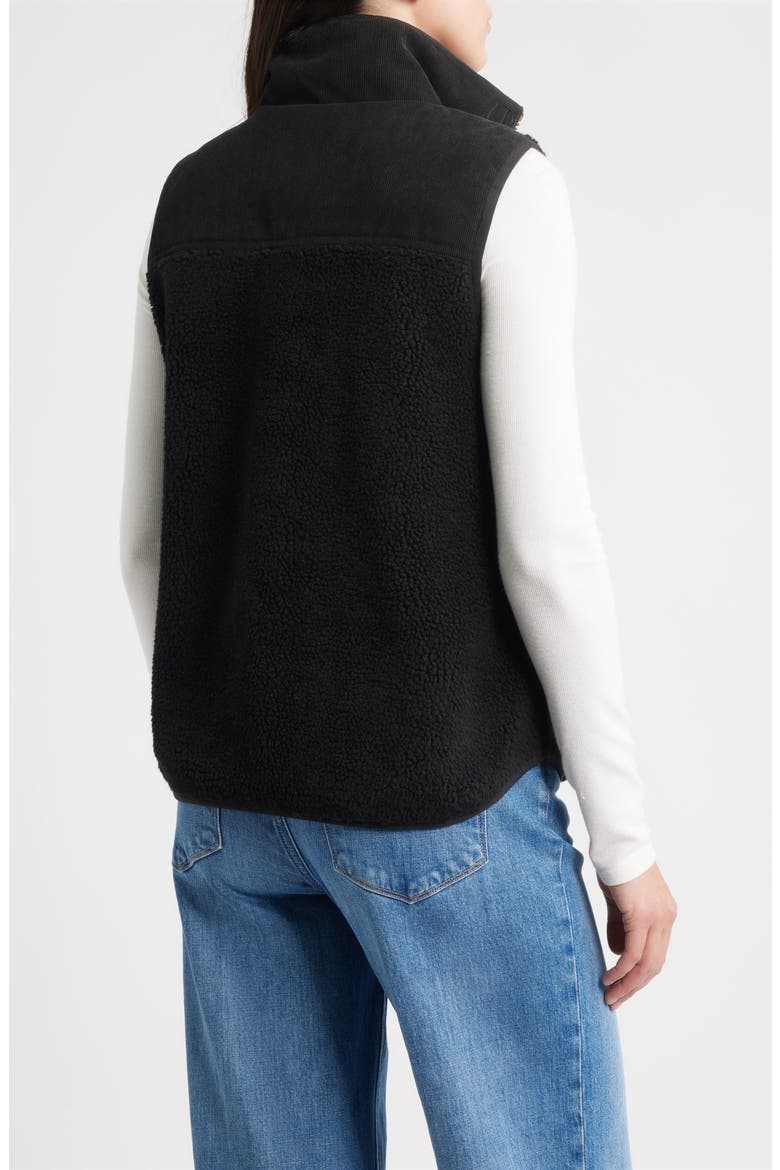 Laurel Fleece Vest, Alternate, color, BLACK