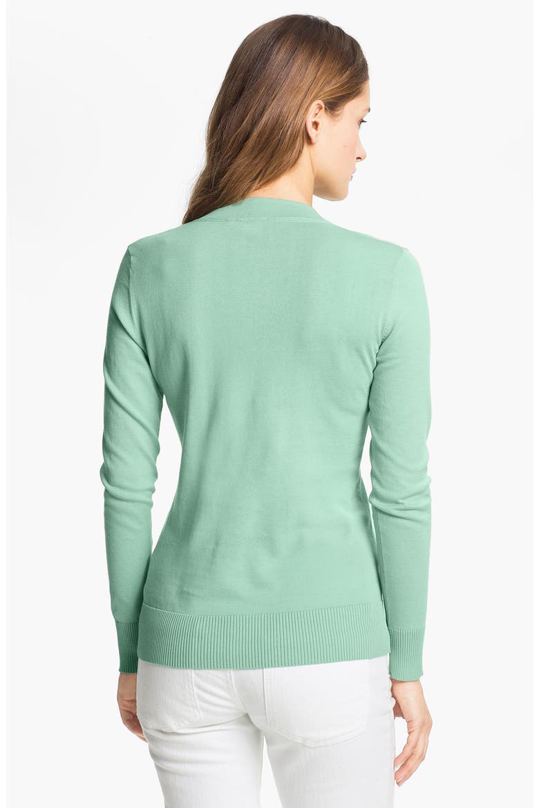 'Simone' Signature Button Cardigan, Alternate, color, ATLANTIS