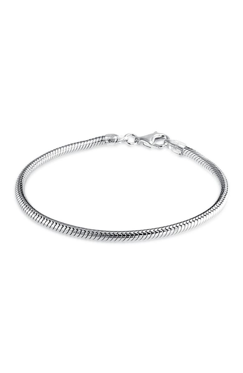 BLING JEWELRY Sterling Silver Flex Chain Bracelet, Main, color,
