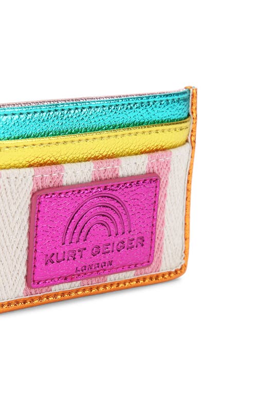 Kurt Geiger London Southbank Card Holder In Pink Multi