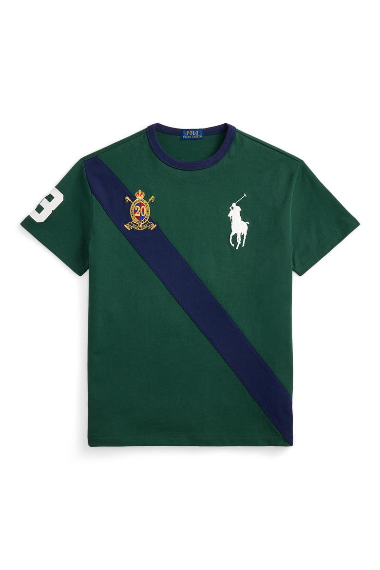 Heavyweight Jersey T-Shirt, Alternate, color, VINTAGE PINE/ NEWPORT NAVY