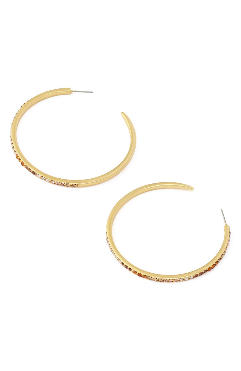 Kurt Geiger London Pavé Large Hoop Earrings, Alternate, color, Gold/ Neutral
