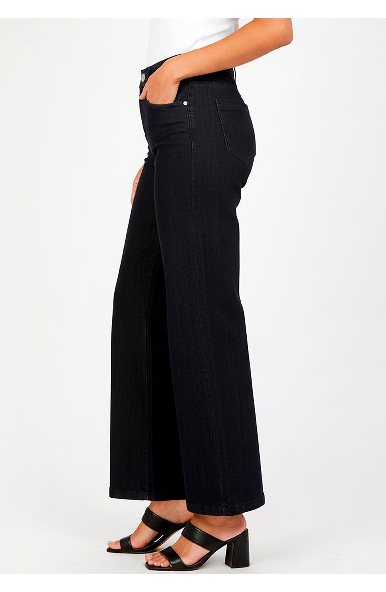 Jessica London True Fit Wide Leg Jean, Alternate, color, Black