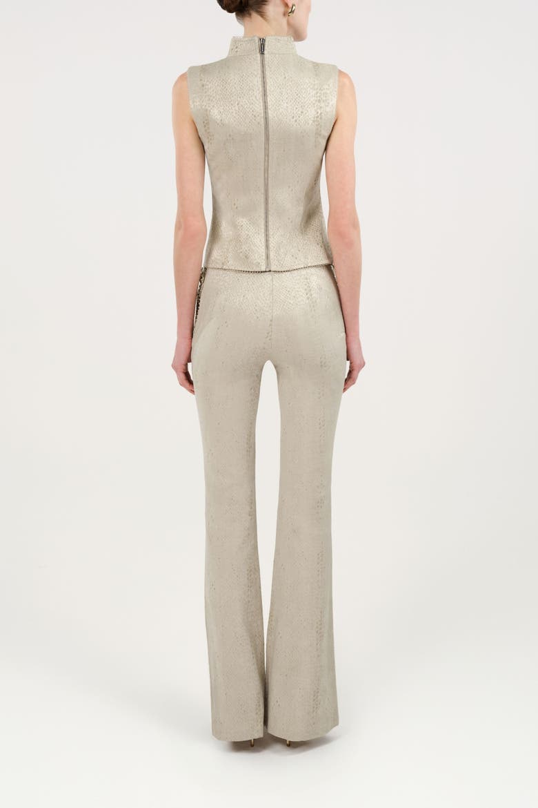 Snake Print Jacquard Flare Trousers, Alternate, color, Multi-Colored