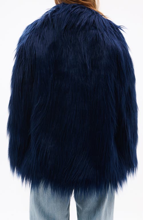 Azalea Wang Breckenridge Faux Fur Jacket In Blue