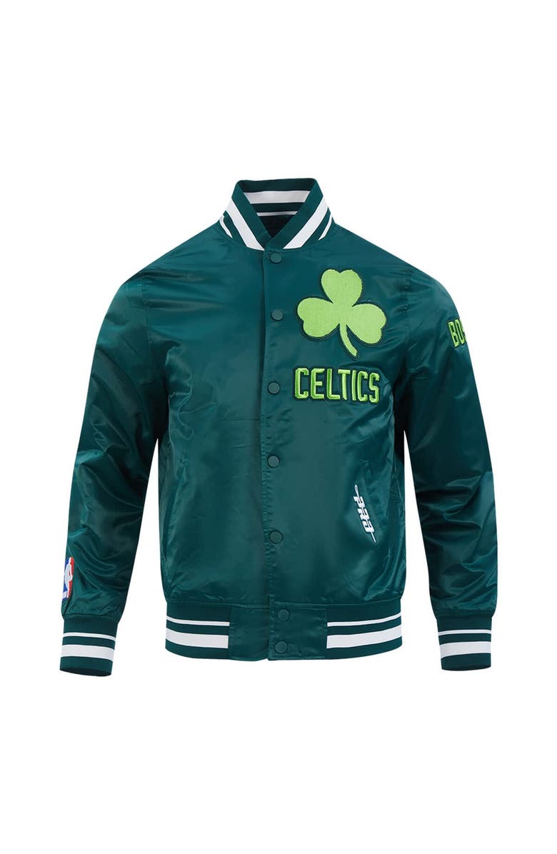 PRO STANDARD Men's Pro Standard Kelly Green Boston Celtics 2024/25 City Edition Chenille Satin Full-Snap Jacket, Alternate, color, Kelly Green