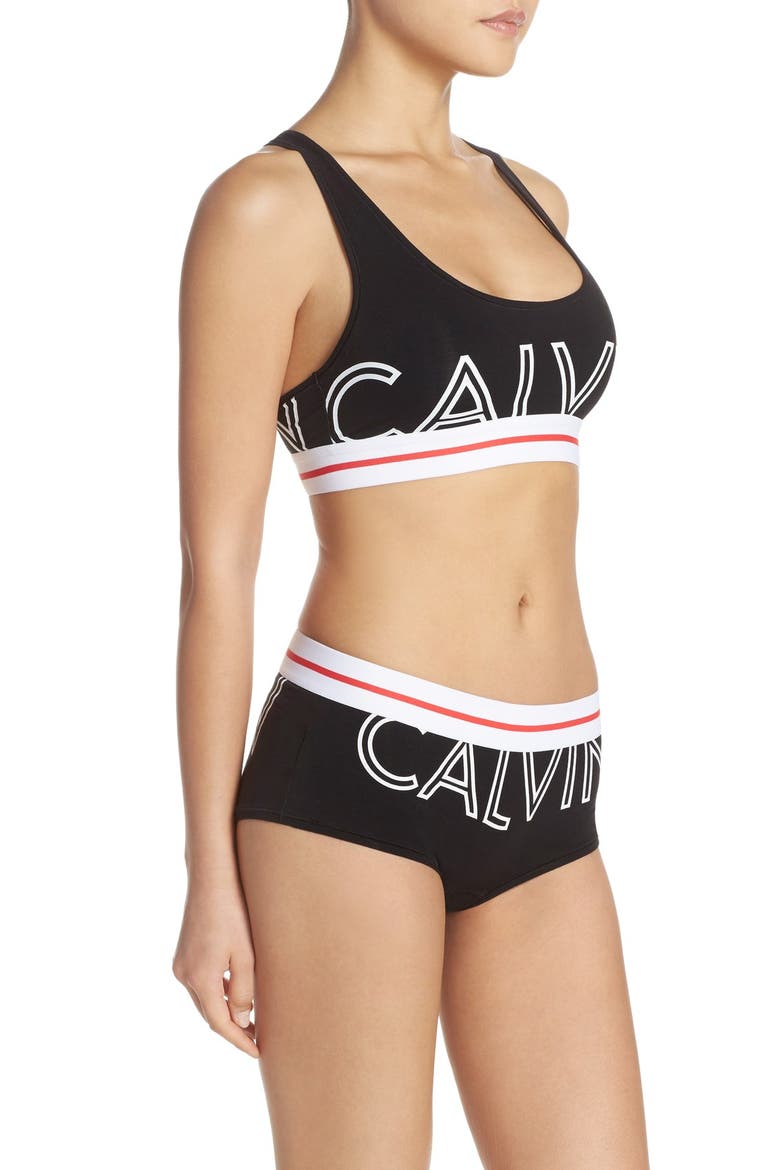 'Modern' Logo Panties, Alternate, color, BLACK