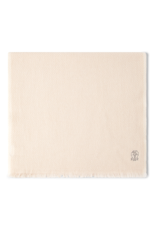 Brunello Cucinelli Cashmere Diagonal Scarf In Neutral