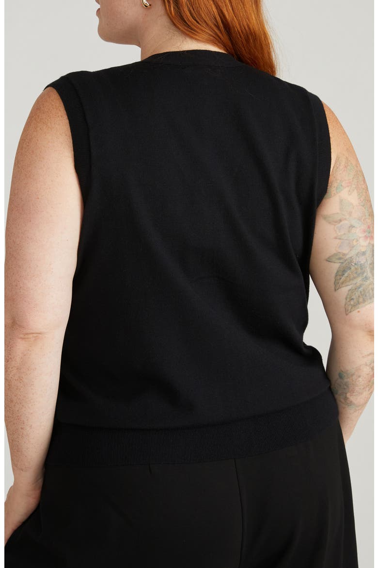 Frankie Sweater Vest, Alternate, color, BLACK