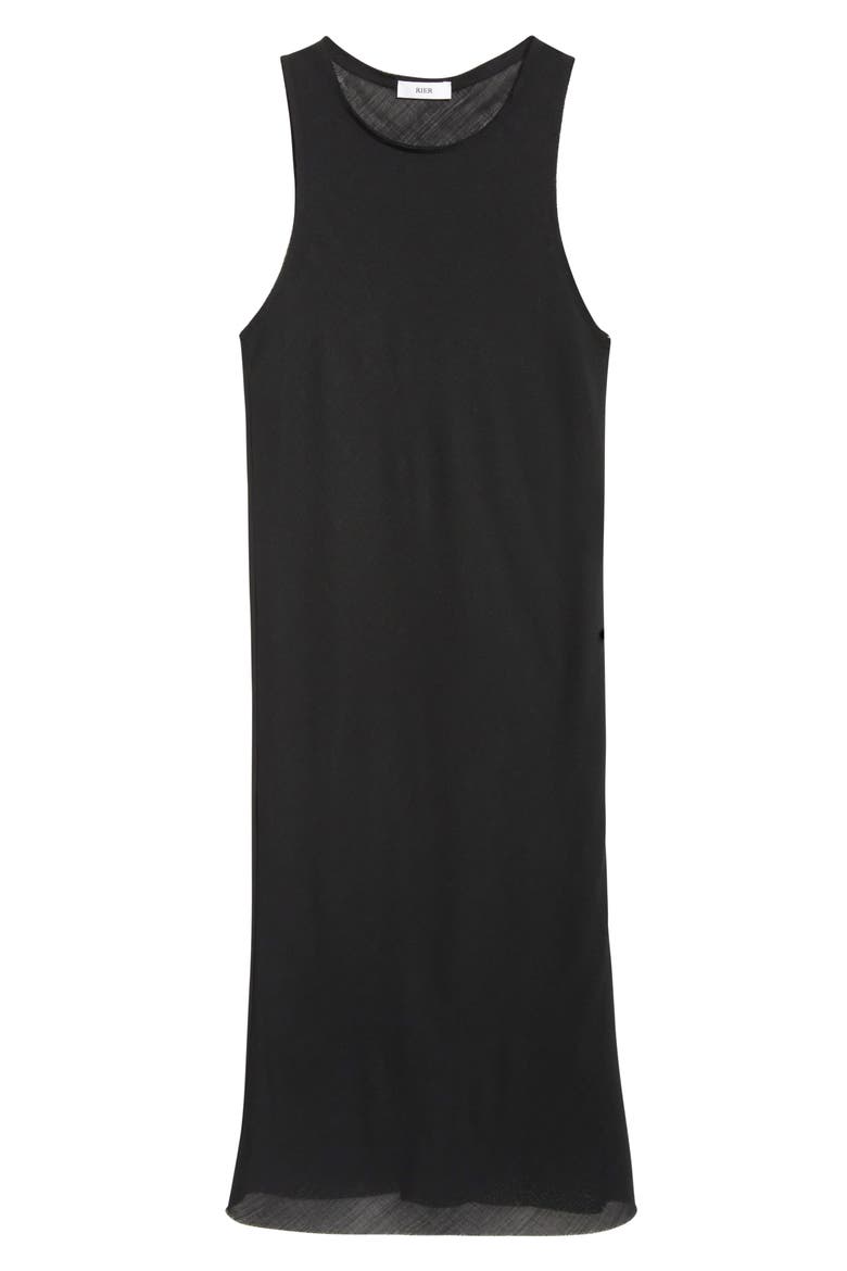 Bias Sleeveless Wool Dress, Alternate, color, BLACK GAZE