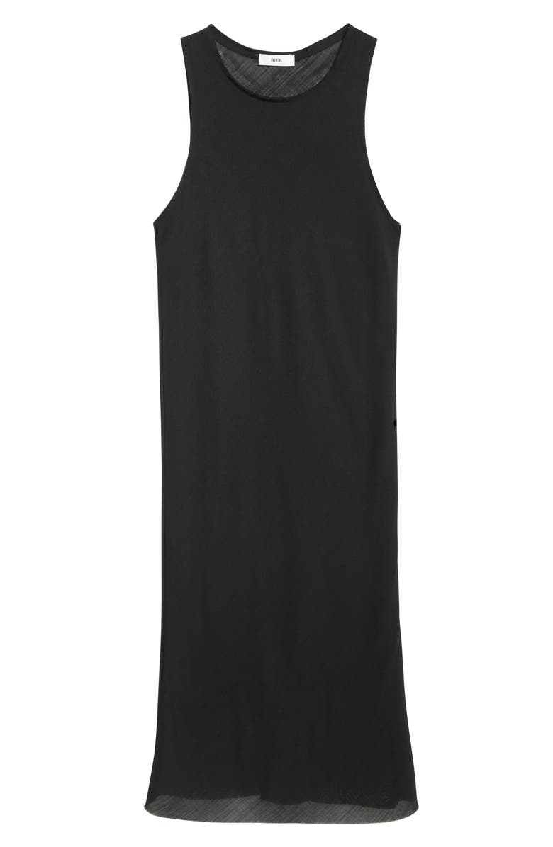 RIER Bias Sleeveless Wool Dress, Alternate, color, Black Gaze