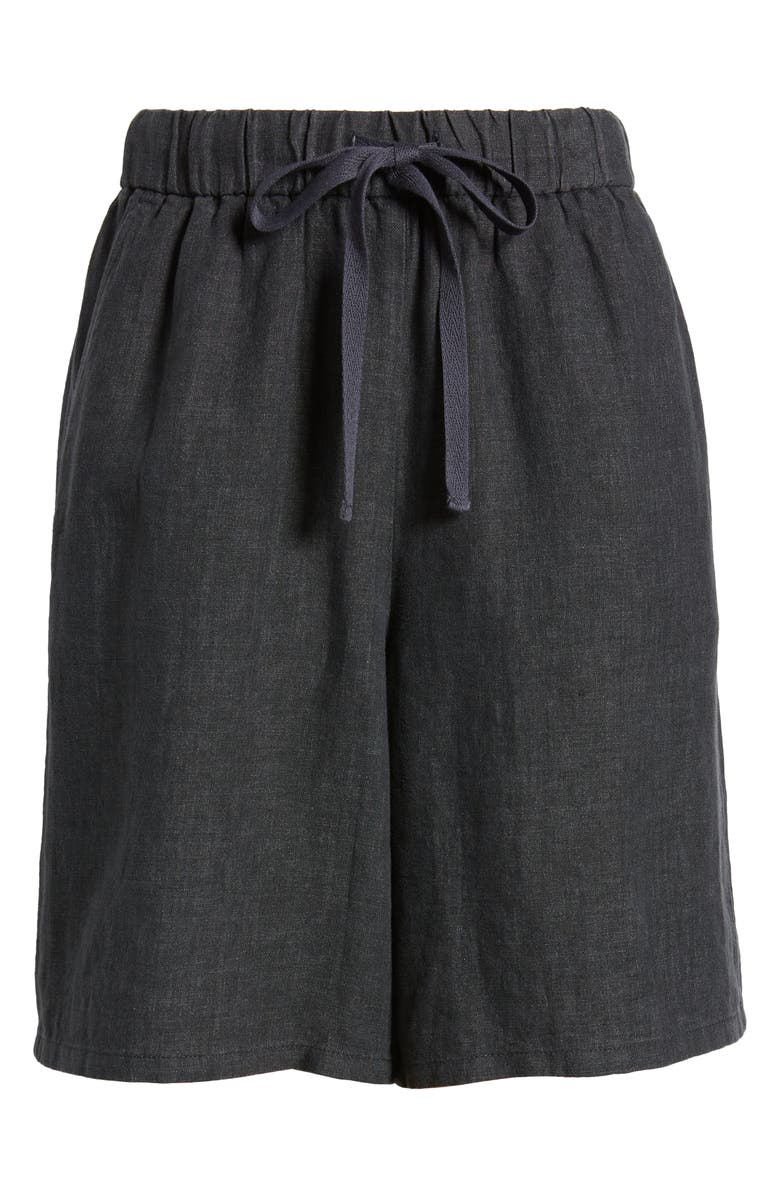 Eileen Fisher Drawstring Organic Linen Shorts, Alternate, color, 