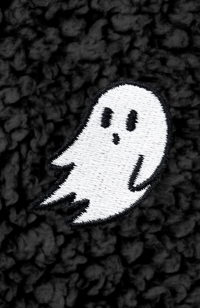 Dalix Womens Ghost Faux Quarter Zip Pullover, Alternate, color, Black