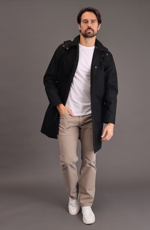 Shop Bagatelle Rain Mac Jacket With Removable Hood In Black