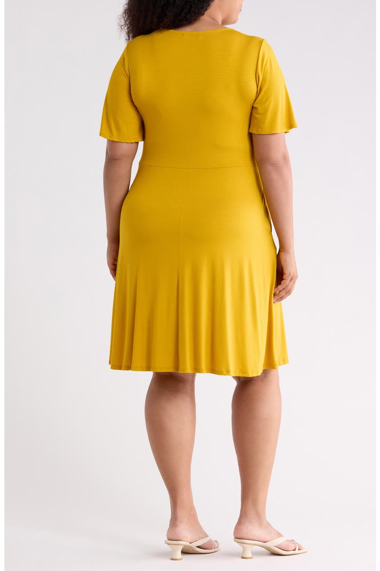 Empire Waist Flutter Sleeve Dress, Alternate, color, MANGO