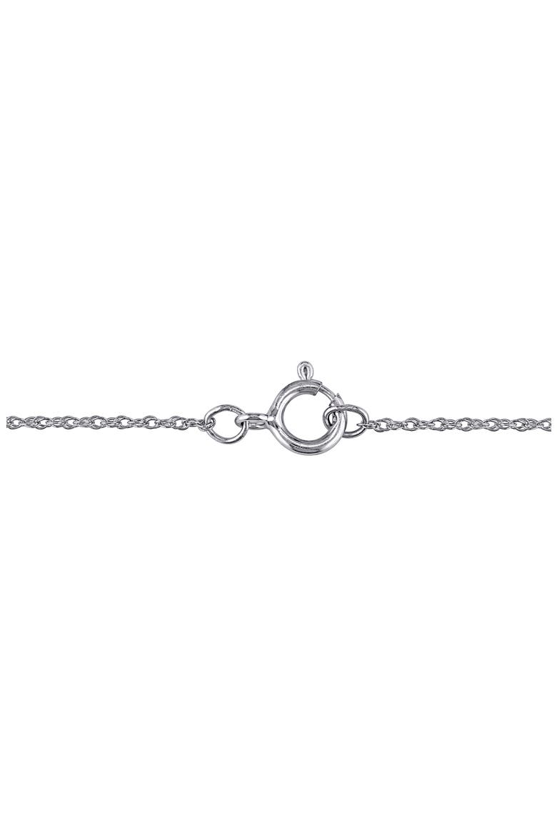 Diamond Interlocked Heart Pendant Necklace - 0.05ct., Alternate, color, SILVER