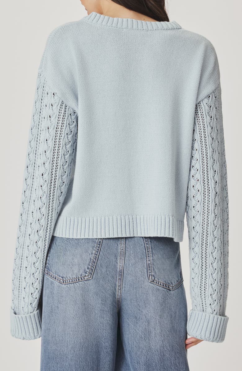 Splendid Gracie Cable Stitch Sleeve Cardigan, Alternate, color, Country Air Blue