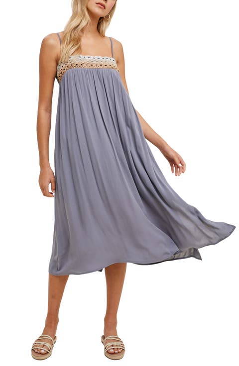 Knit Trim Babydoll Dress