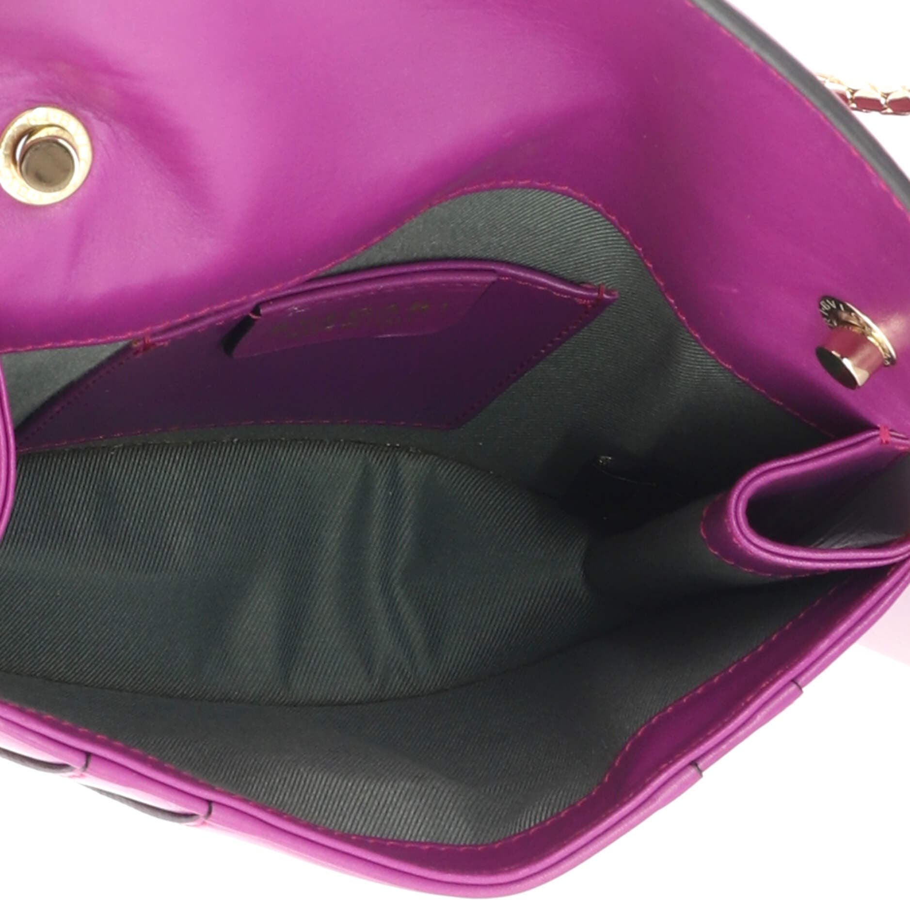 Serpenti Forever Square Shoulder Bag Leather Small, Alternate, color, Purple