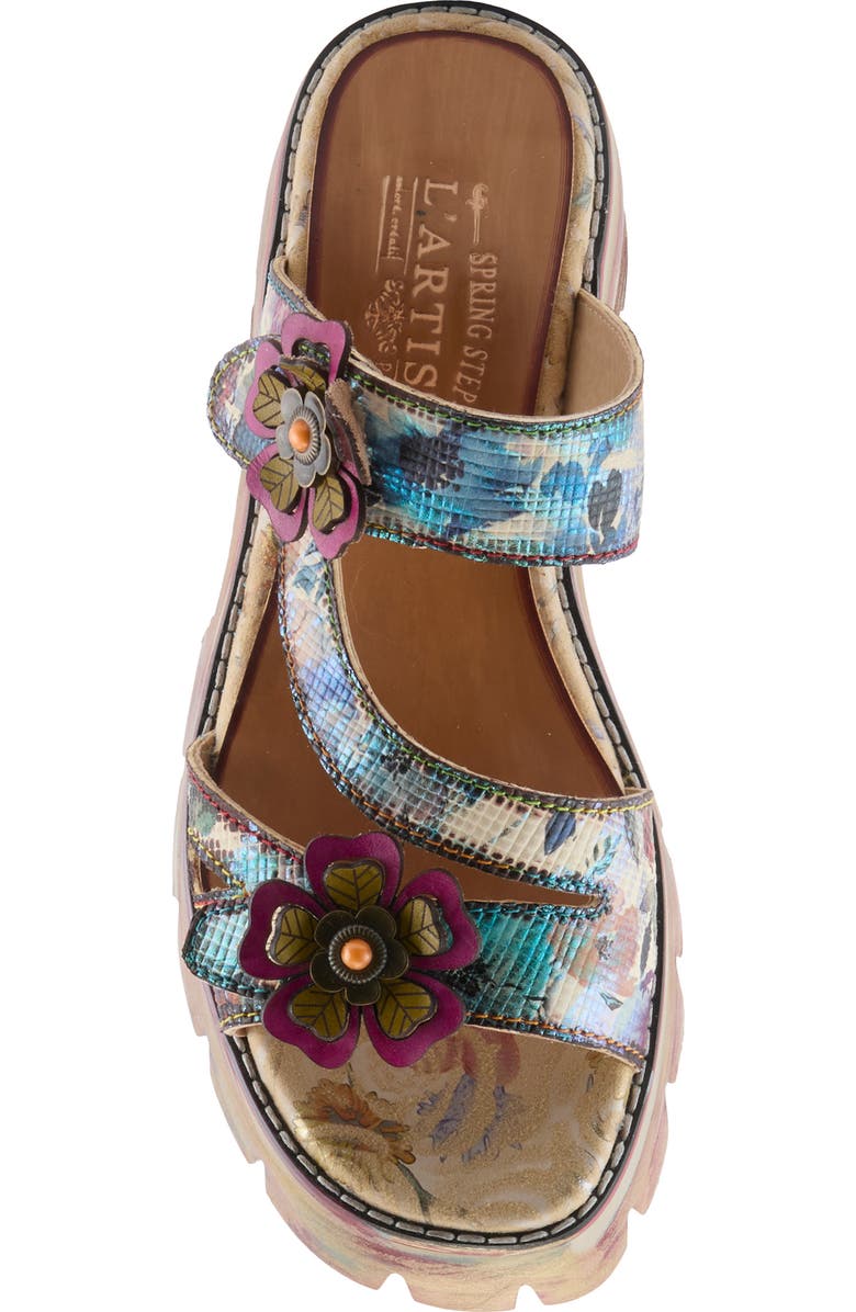L'Artiste by Spring Step Myrina Platform Slide Sandal, Alternate, color, Plum Multi