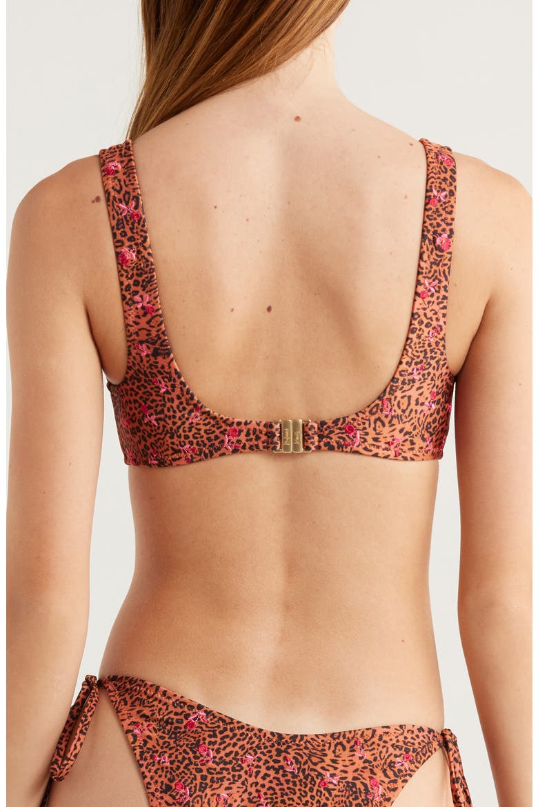 Ring Contour Crop Bikini Top, Alternate, color, WILD ROSE