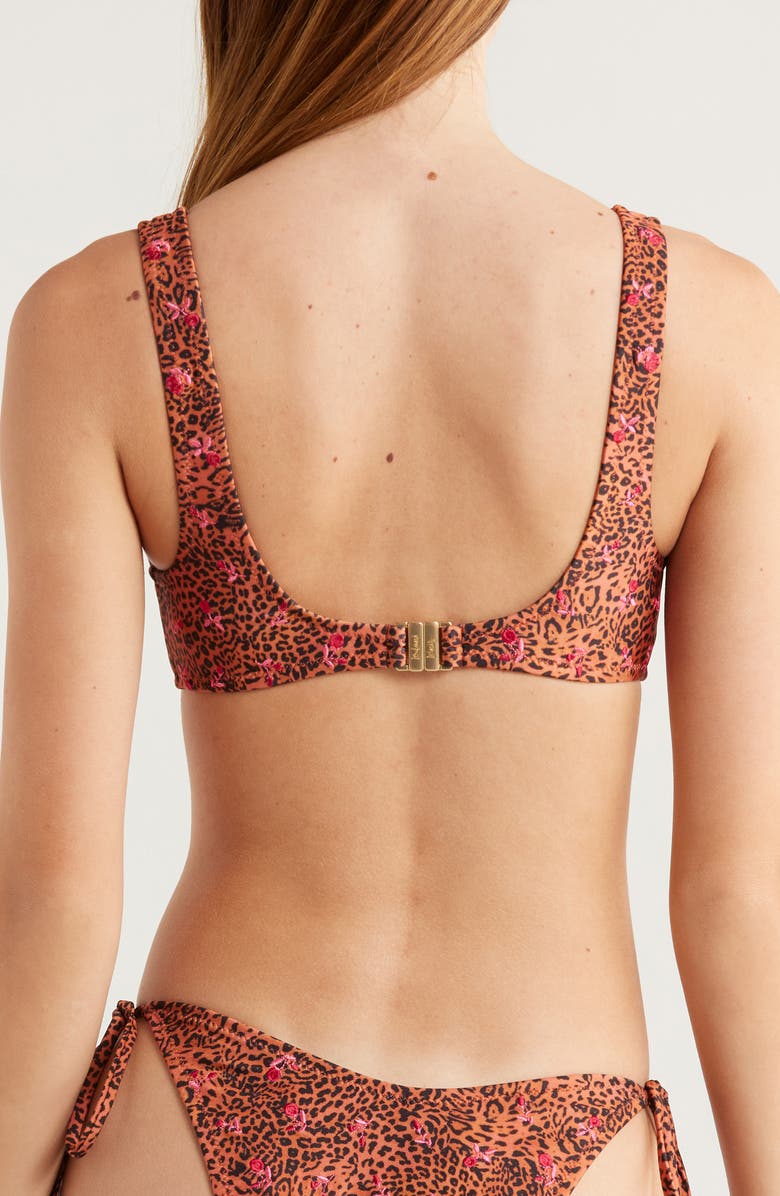 Kulani Kinis Ring Contour Crop Bikini Top, Alternate, color, Wild Rose