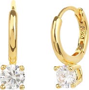 Bearfruit Jewelry Sterling Silver 18k Gold Plated Anastasia Huggies Delicate Minimal