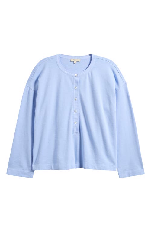 Shop Madewell Relaxed Long Sleeve Henley In Peri Blue