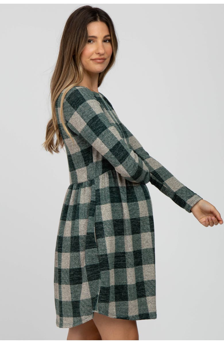 PinkBlush Plaid Knit Dress, Alternate, color, Green