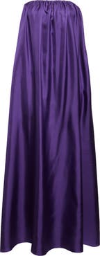 Max Mara Edda Strapless Silk Twill Dress
